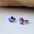Siam Shimmer Crystal Titanium Earrings, 6.5mm